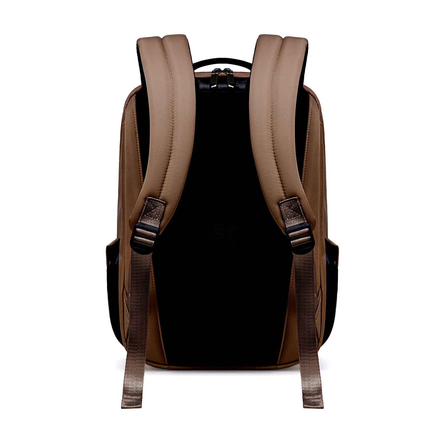 Lux & Nyx Origami Backpack - 16" Laptop Backpack With Trolley Strap - Sepia - Backpack Back View