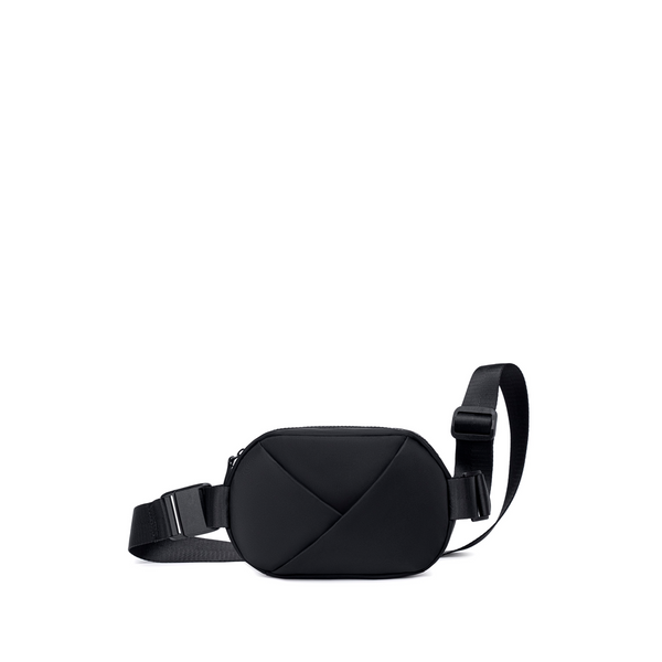 Lux & Nyx Origami Belt Bag and Sling Bag - Black - Front View