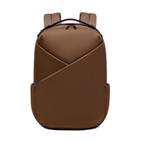 Lux & Nyx Origami Backpack - 16" Laptop Backpack With Trolley Strap - Sepia - Backpack Front View