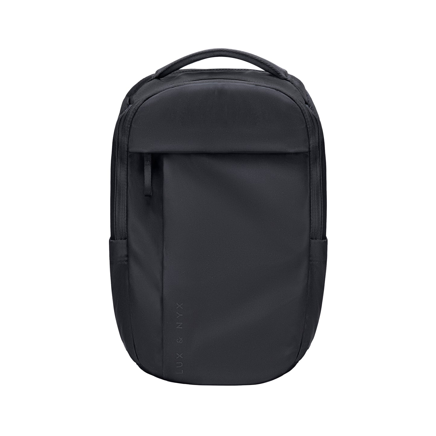 Lux & Nyx Purpose Backpack - 16" Laptop Backpack With Trolley Strap - Black - Backpack Front View