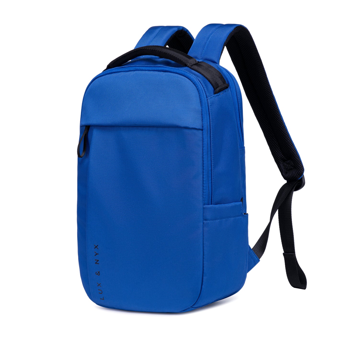 Lux & Nyx Purpose Backpack - 16" Laptop Backpack With Trolley Strap - Electric Blue - Backpack Quarter View