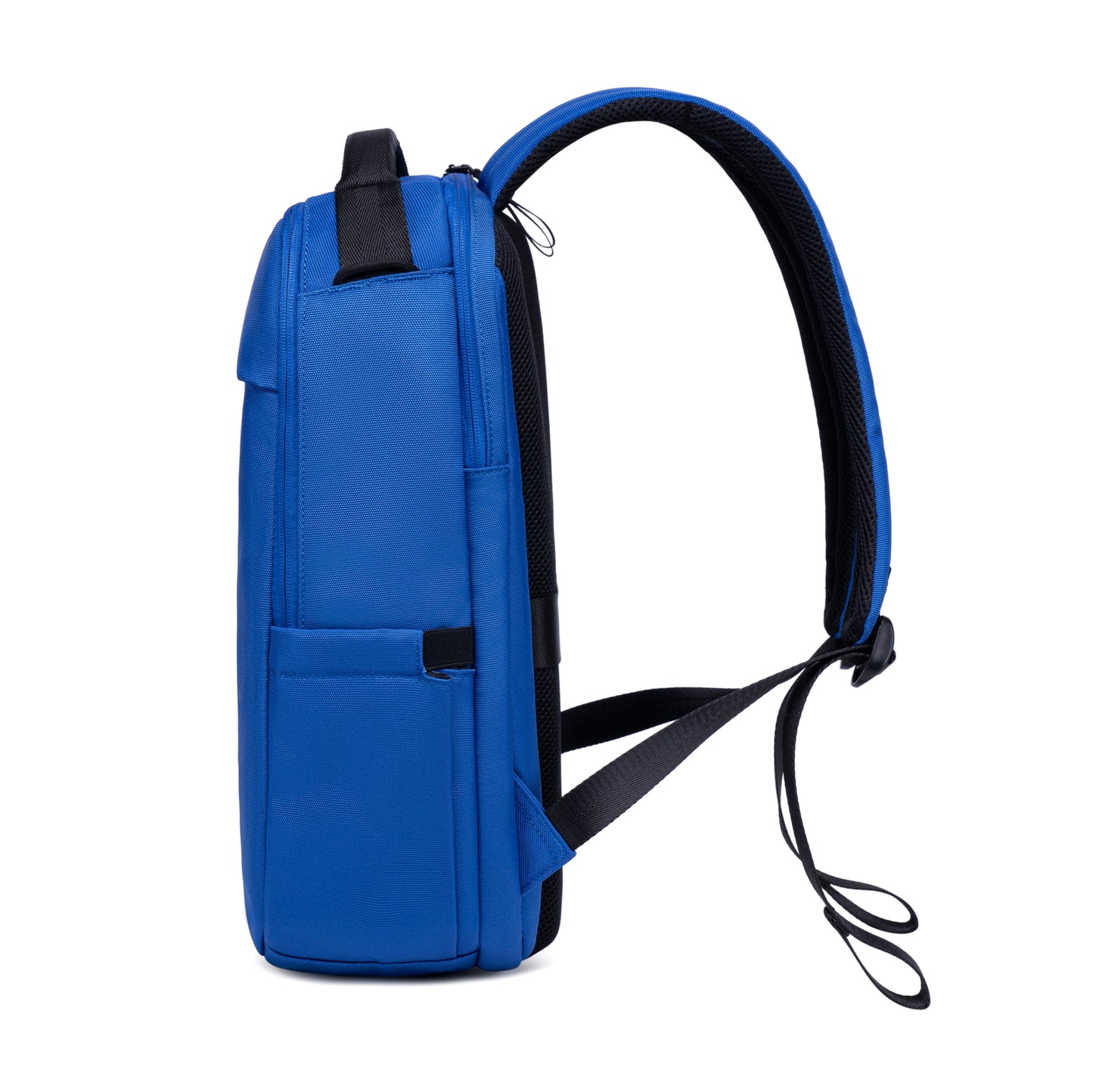 Lux & Nyx Purpose Backpack - 16" Laptop Backpack With Trolley Strap - Electric Blue - Backpack Side View
