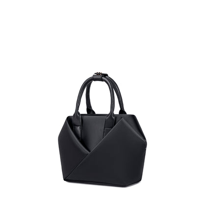 Lux & Nyx Small Origami Crossbody & Handbag Tote Ultra Matte - Black - Quarter View, Handbag Mode