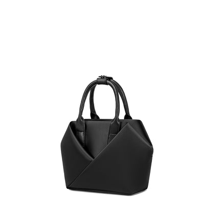 Lux & Nyx Small Origami Crossbody & Handbag Tote Ultra Matte - Black - Quarter View, Handbag Mode