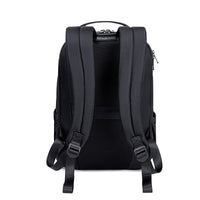 Lux & Nyx Origami Backpack - 16" Laptop Backpack With Trolley Strap - Black - Backpack Back View