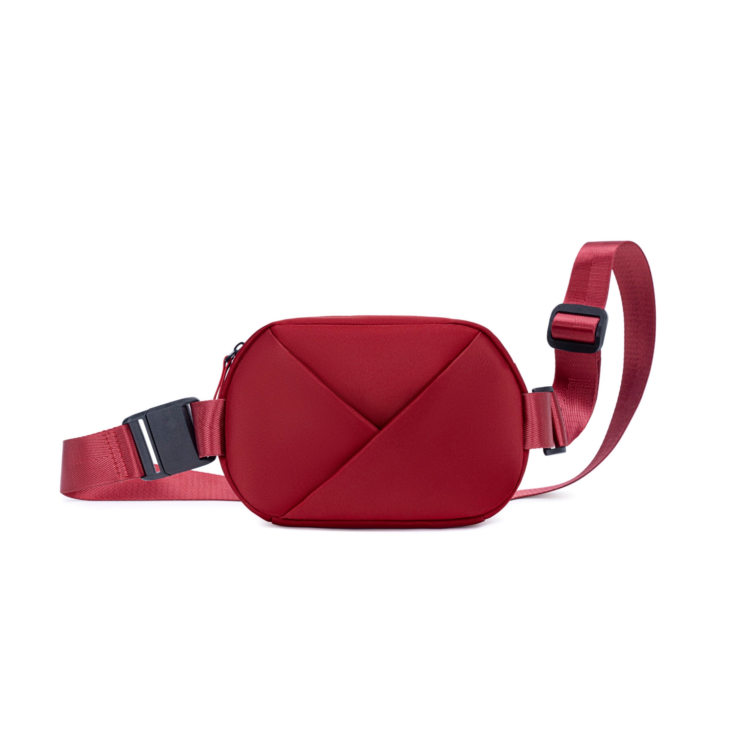 Lux & Nyx Origami Belt Bag and Sling Bag - Crimson Red - Front View