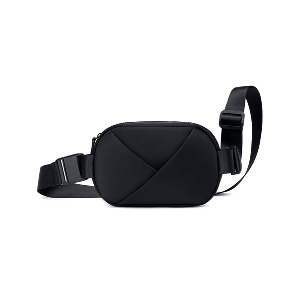 Lux & Nyx Origami Belt Bag and Sling Bag - Black - Front View