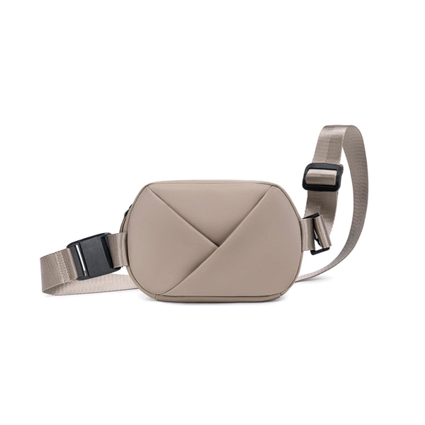 Lux & Nyx Origami Belt Bag and Sling Bag - Champagne Taupe - Front View
