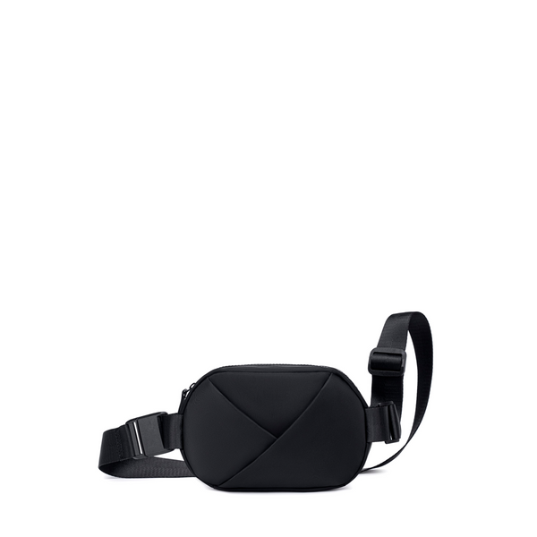 Lux & Nyx Origami Belt Bag and Sling Bag - Black - Front View