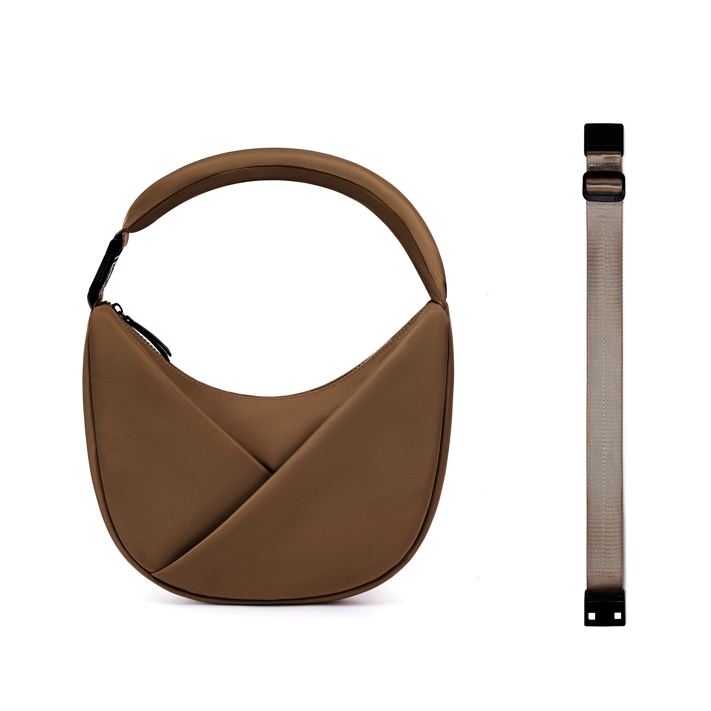 ORIGAMI CONVERTIBLE CRESCENT CROSSBODY HANDBAG