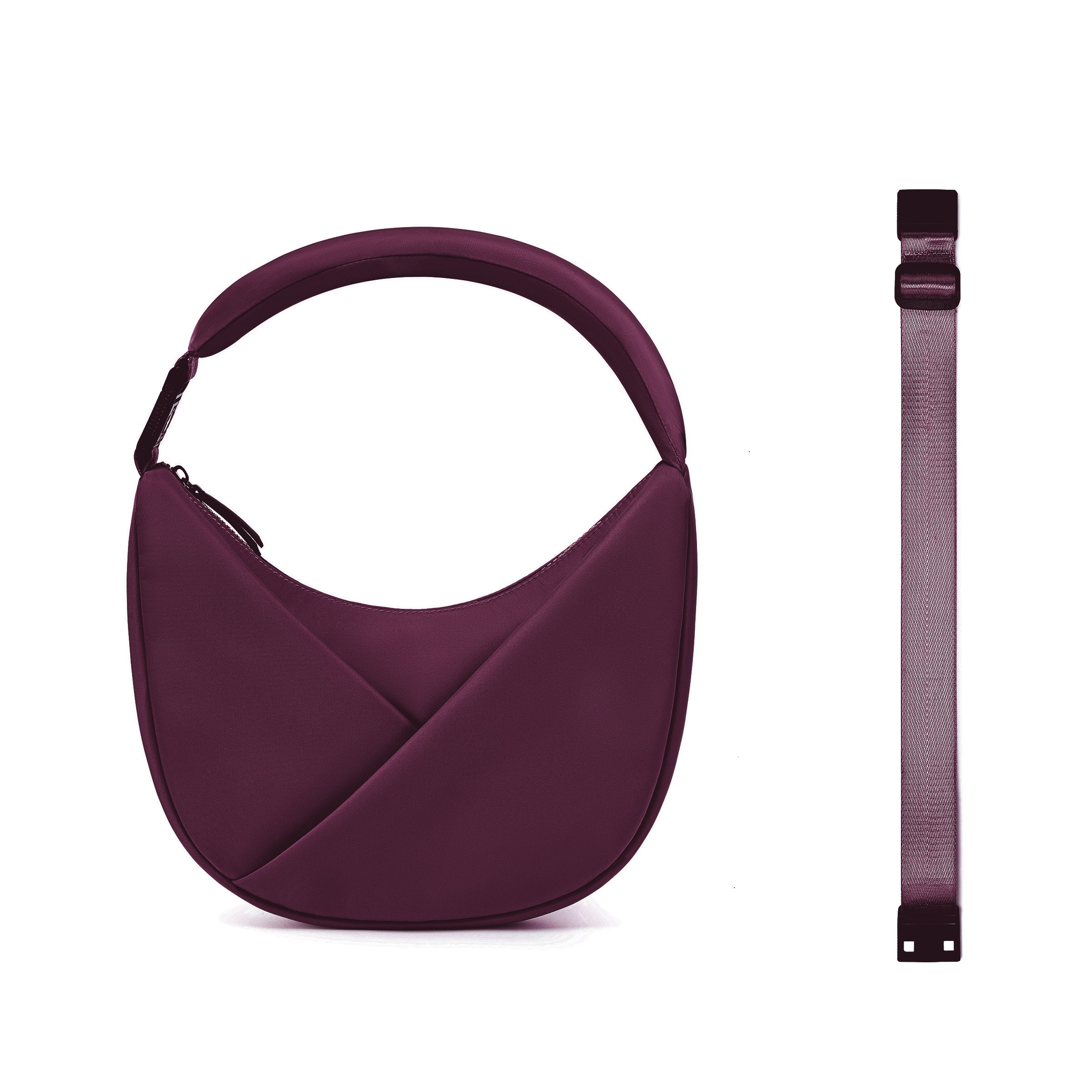 ORIGAMI CONVERTIBLE CRESCENT CROSSBODY HANDBAG