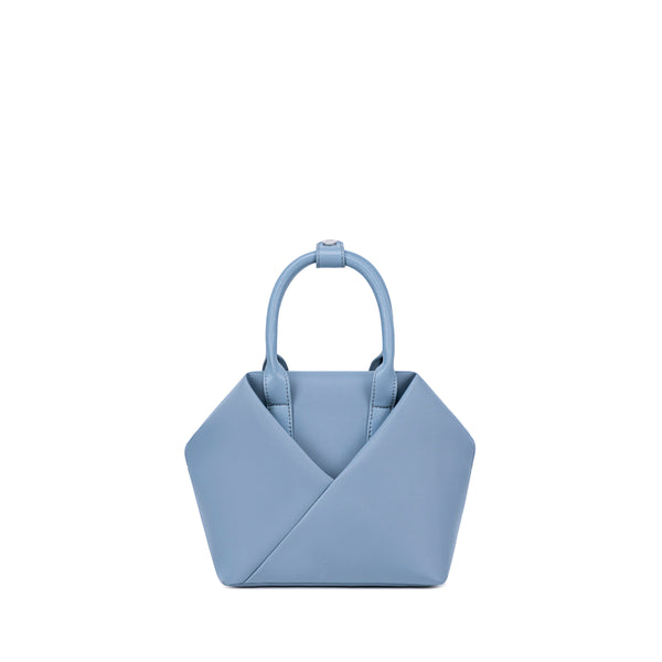 Cashmere Blue handbag with a unique design  - front view