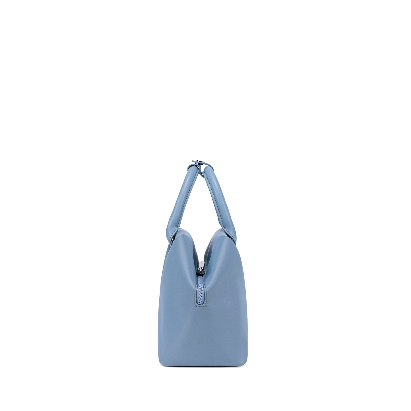 Cashmere Blue handbag with a unique design  - Side view