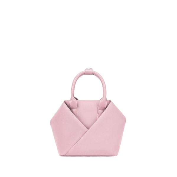Hopeful Pink handbag with a unique geometric - Front view