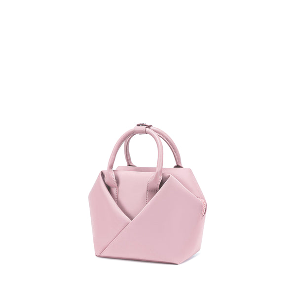 Hopeful Pink handbag with a unique geometric - Corner view