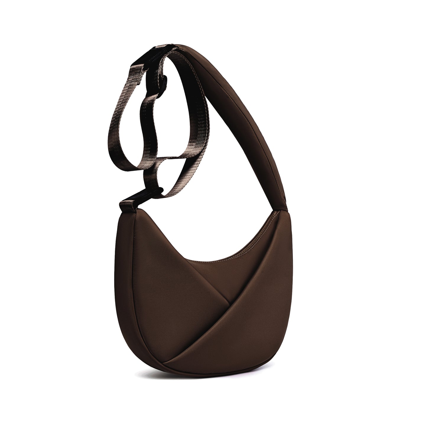 Espresso shoulder bag on a white background