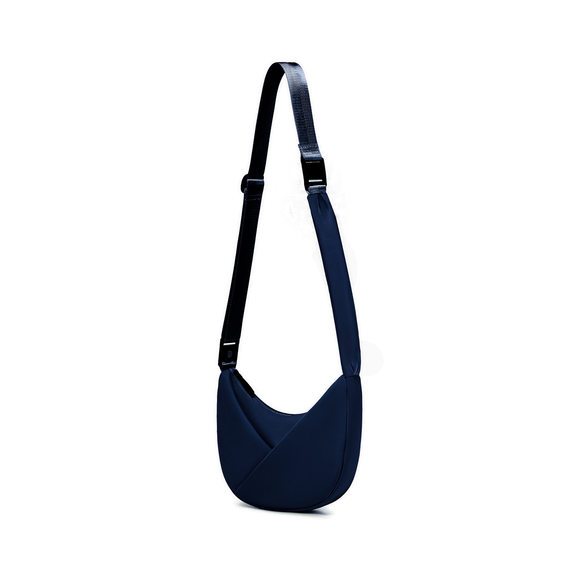 Midnight Blue  shoulder bag with a strap on a white background
