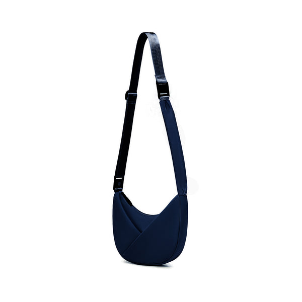 Midnight Blue  shoulder bag with a strap on a white background
