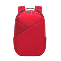 Lux & Nyx Origami Backpack - 16" Laptop Backpack With Trolley Strap - Cardinal Red - Backpack Front View