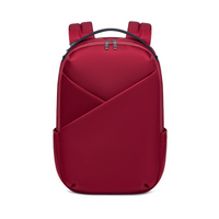 Lux & Nyx Origami Backpack - 16" Laptop Backpack With Trolley Strap - Crimson Red - Backpack Front View