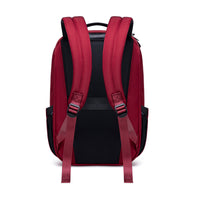 Lux & Nyx Origami Backpack - 16" Laptop Backpack With Trolley Strap - Crimson Red - Backpack Back View