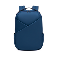 Lux & Nyx Origami Backpack - 16" Laptop Backpack With Trolley Strap - Navy Blue - Backpack Front View
