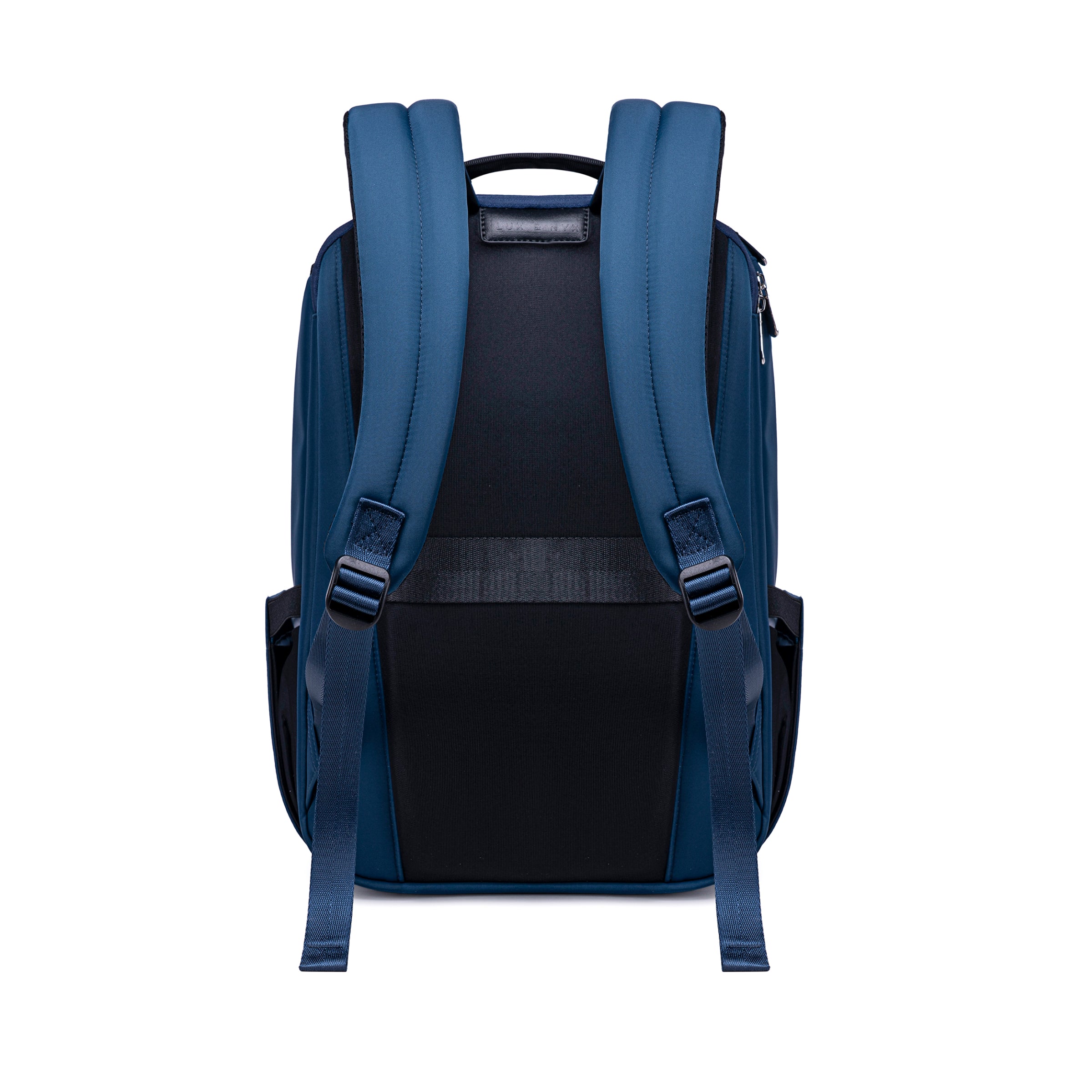 Lux & Nyx Origami Backpack - 16" Laptop Backpack With Trolley Strap - Navy Blue - Backpack Back View