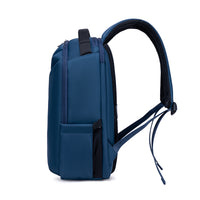 Lux & Nyx Origami Backpack - 16" Laptop Backpack With Trolley Strap - Navy Blue - Backpack Side View