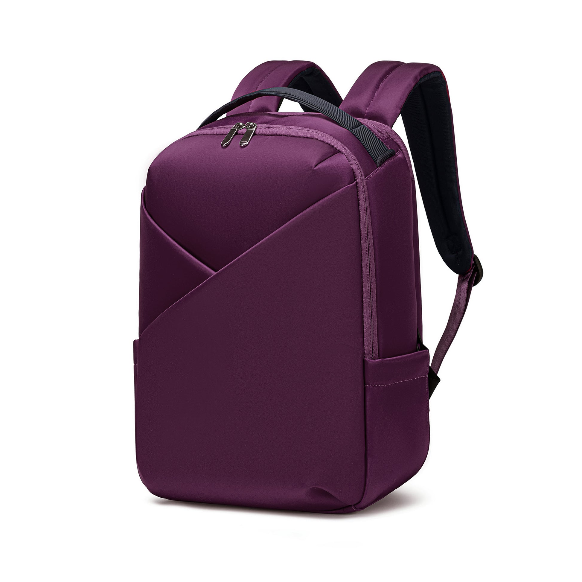 Wine backpack with 'Lux & Nyx' branding  - corner view