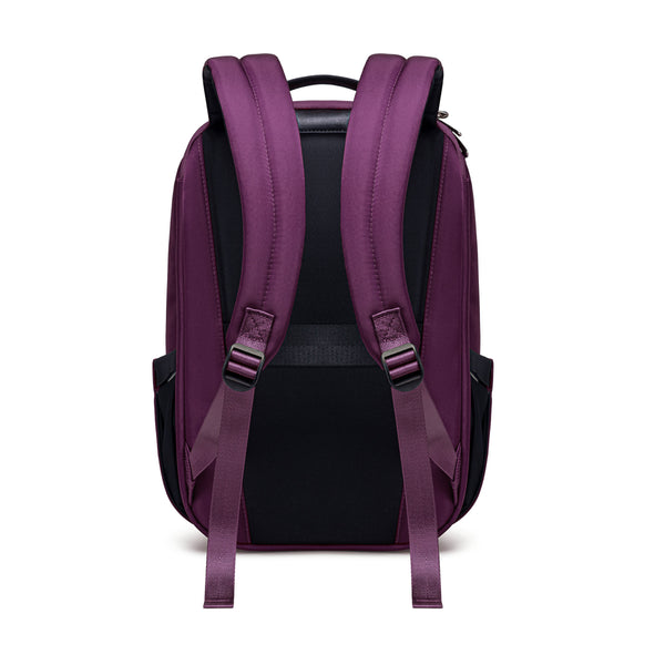 Wine backpack with 'Lux & Nyx' branding  - back view