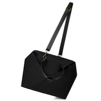 Lux & Nyx Large Origami Tote Ultra Matte - 15" Laptop Tote With Luggage Sleeve - Black - Tote With Detachable Crossbody Strap