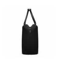 Lux & Nyx Large Origami Tote Ultra Matte - 15" Laptop Tote With Luggage Sleeve - Black - Side View