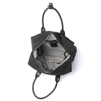 Lux & Nyx Large Origami Tote Ultra Matte - 15" Laptop Tote With Luggage Sleeve - Black - View of Internal Compartments