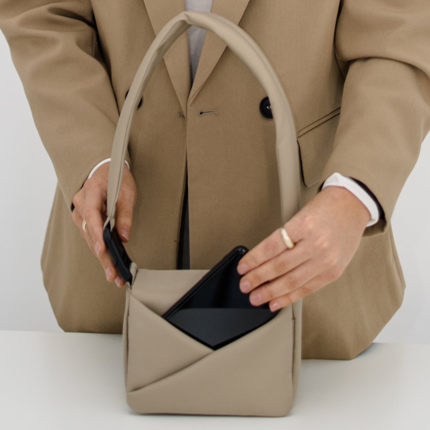 Champagne Taupe crossbody bag