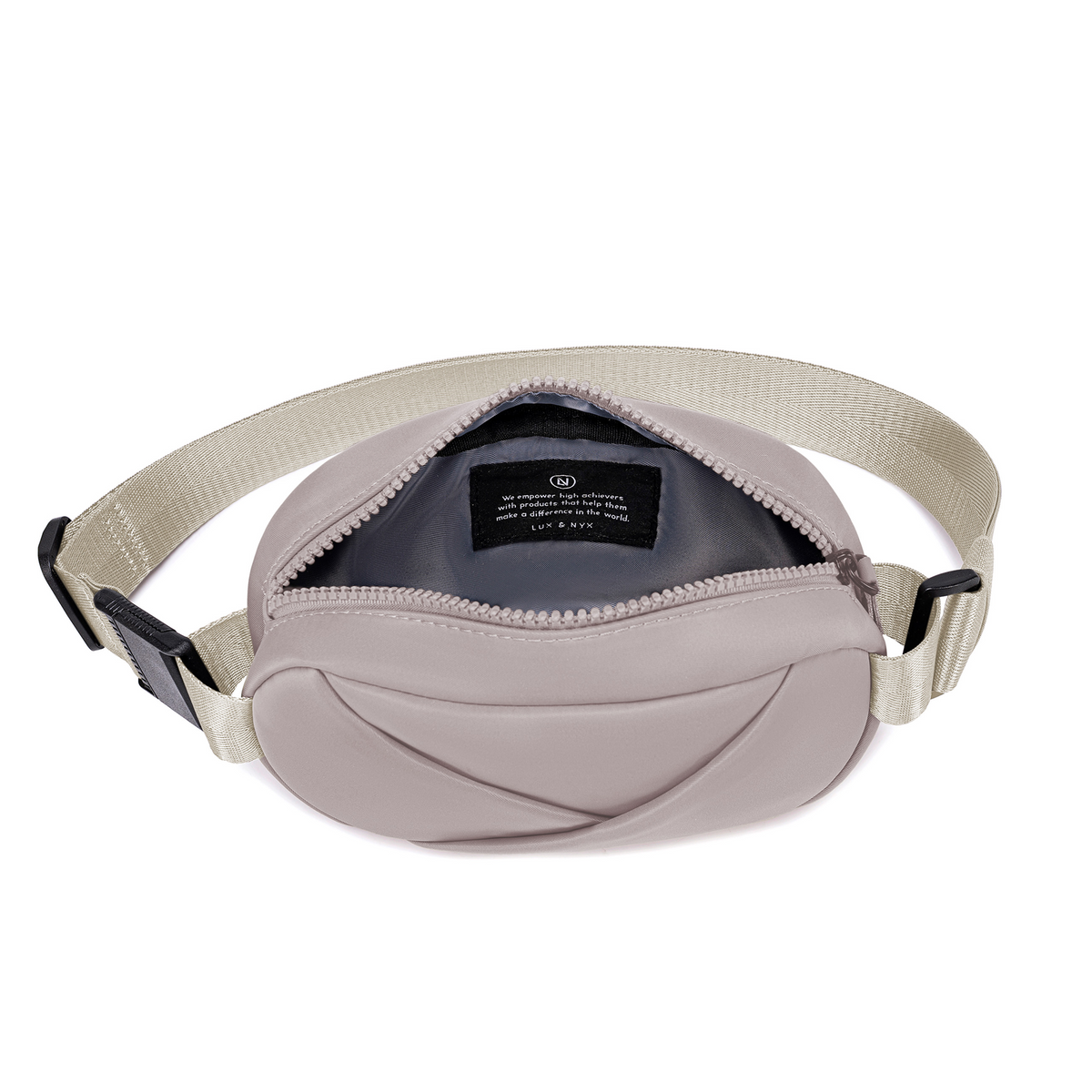 Lux & Nyx Origami Belt Bag and Sling Bag - Blush Champagne  - Top open View