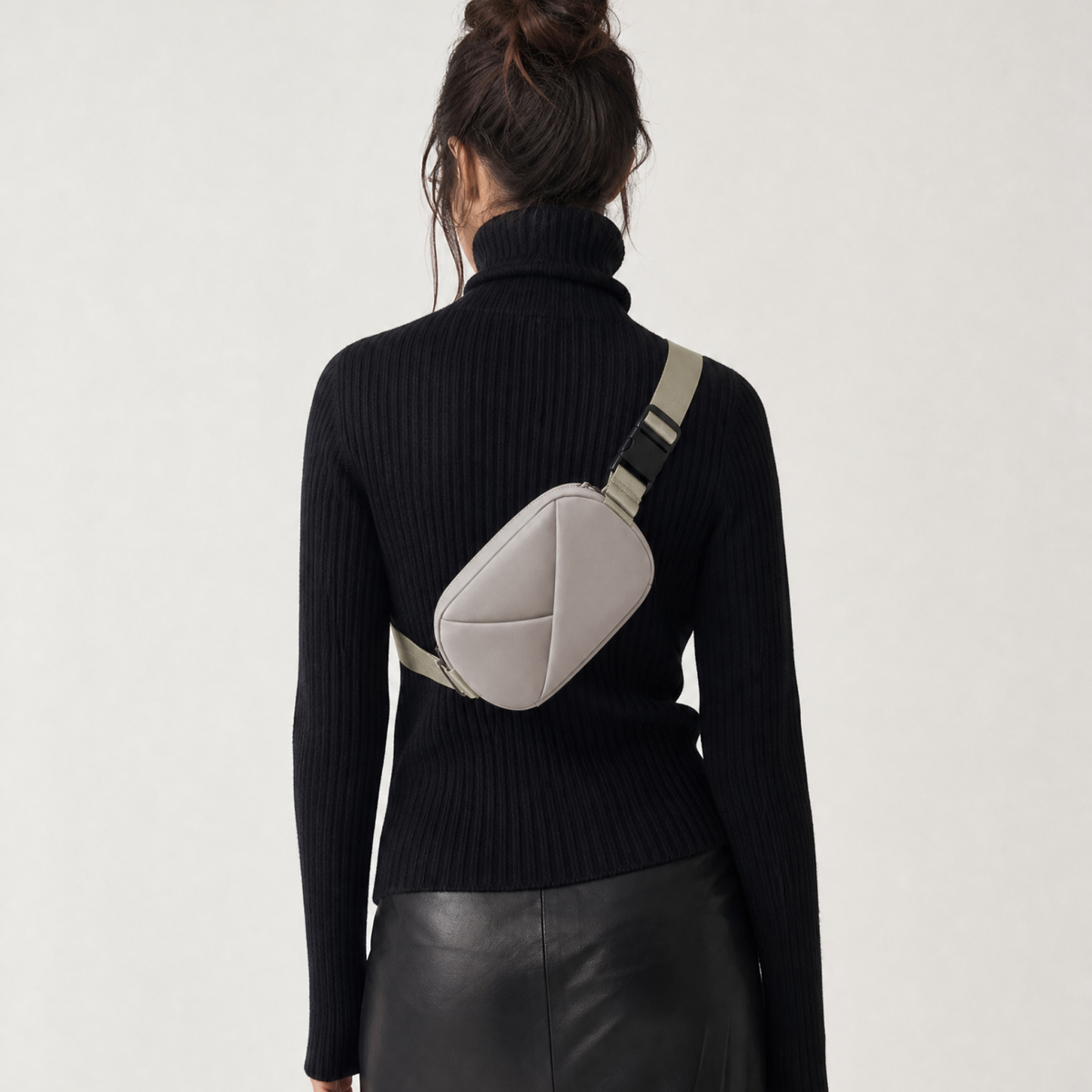 Lux & Nyx Origami Belt Bag and Sling Bag - Blush Champagne  - Modeled