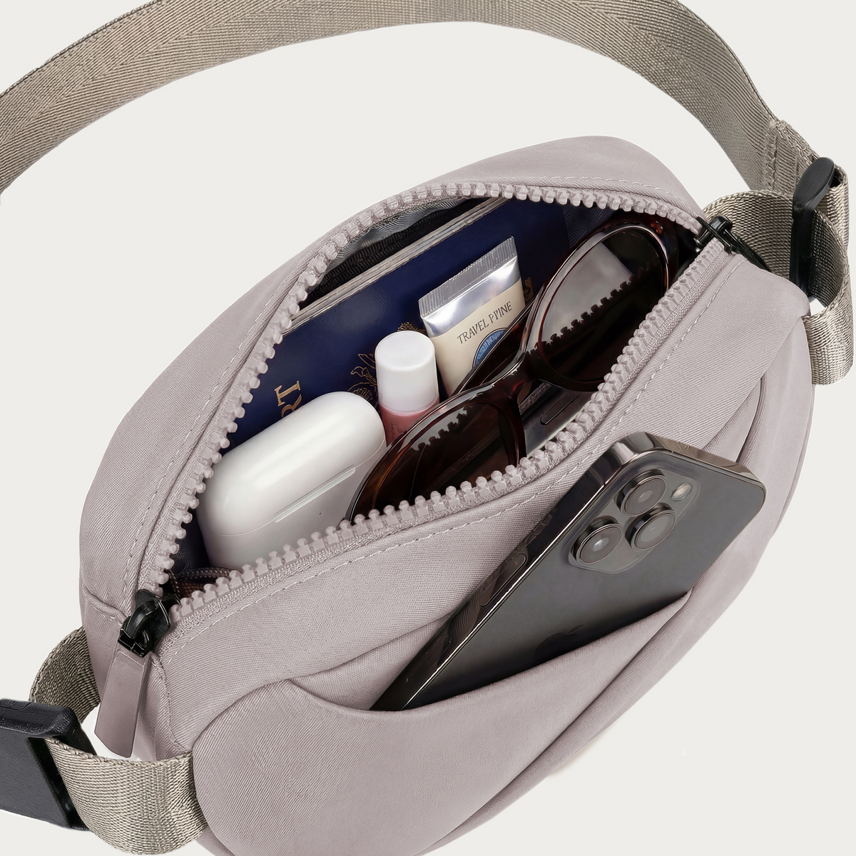 Lux & Nyx Origami Belt Bag and Sling Bag - Blush Champagne  - Filled