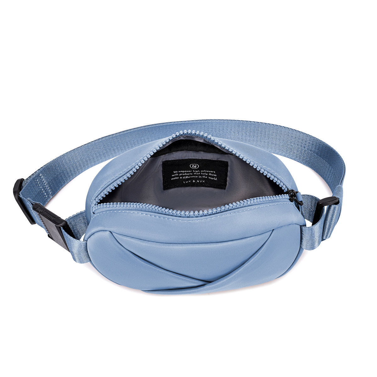 Lux & Nyx Origami Belt Bag and Sling Bag - Cashmere Blue - Top View