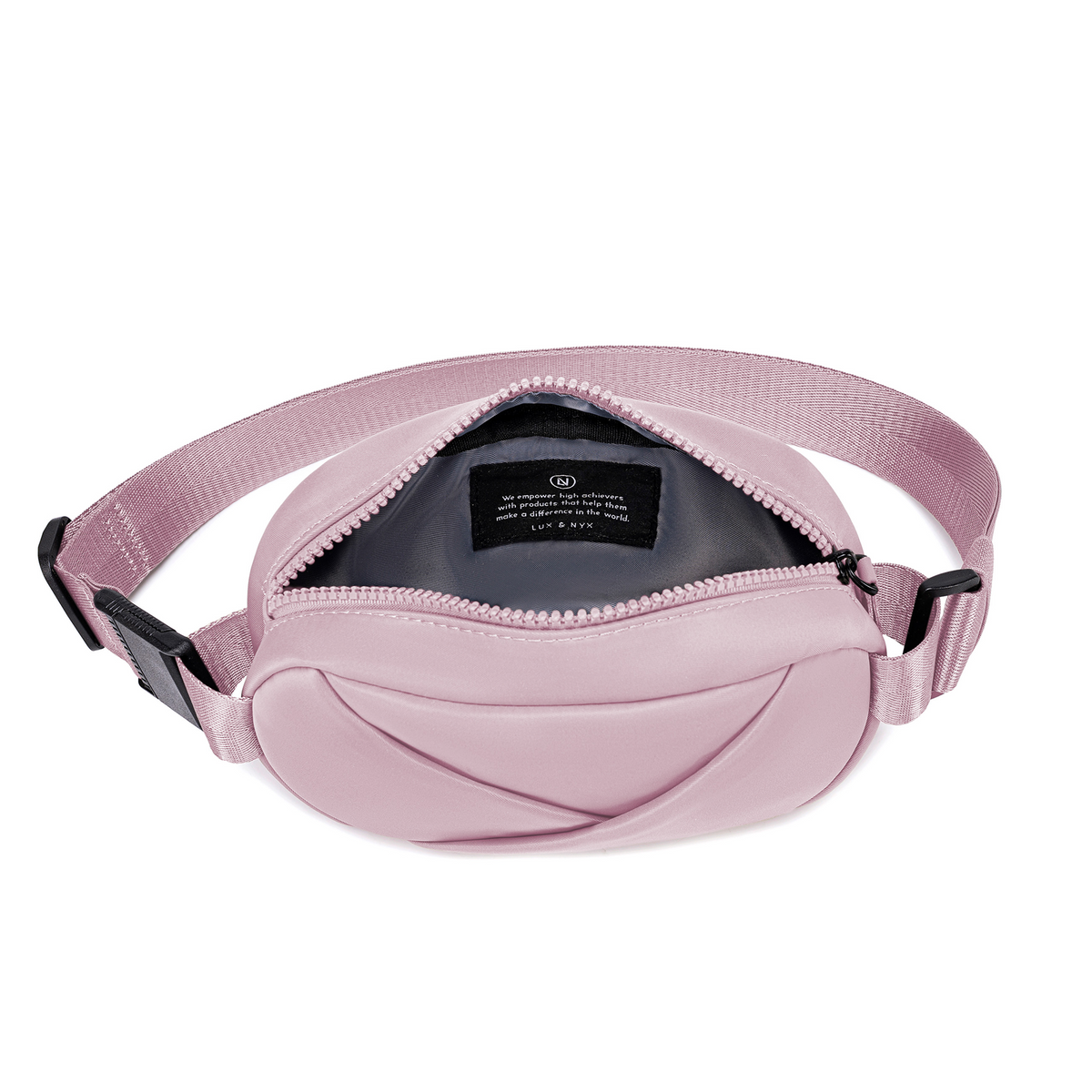 Lux & Nyx Origami Belt Bag and Sling Bag - Hopeful Pink - top front View