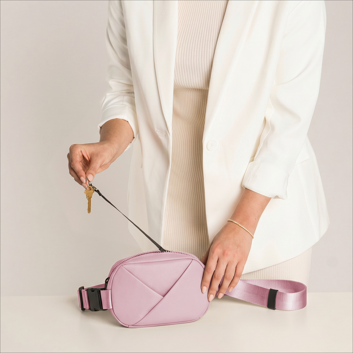 Lux & Nyx Origami Belt Bag and Sling Bag - Hopeful Pink - Packing