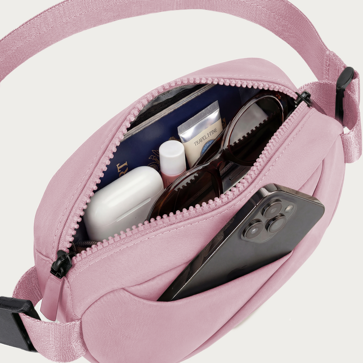 Lux & Nyx Origami Belt Bag and Sling Bag - Hopeful Pink - Packed