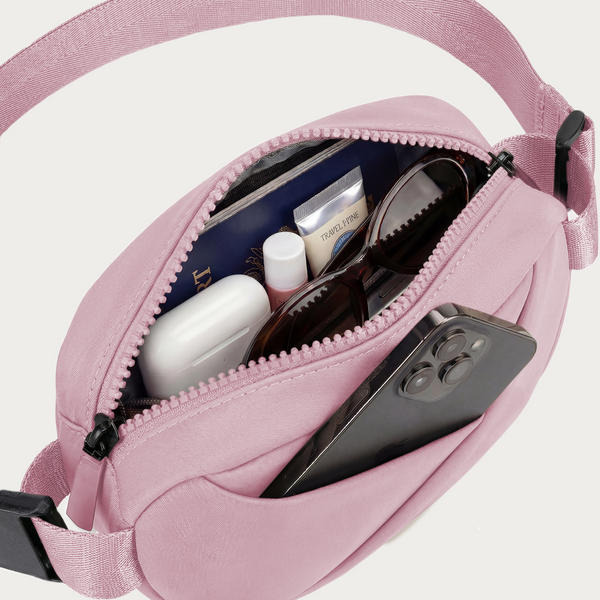 Lux & Nyx Origami Belt Bag and Sling Bag - Hopeful Pink - Packed