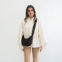 ORIGAMI CONVERTIBLE CRESCENT CROSSBODY HANDBAG