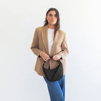 ORIGAMI CONVERTIBLE CRESCENT CROSSBODY HANDBAG