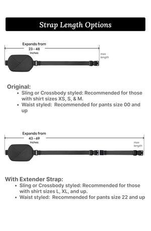 Origami Belt Bag with Extender Strap
