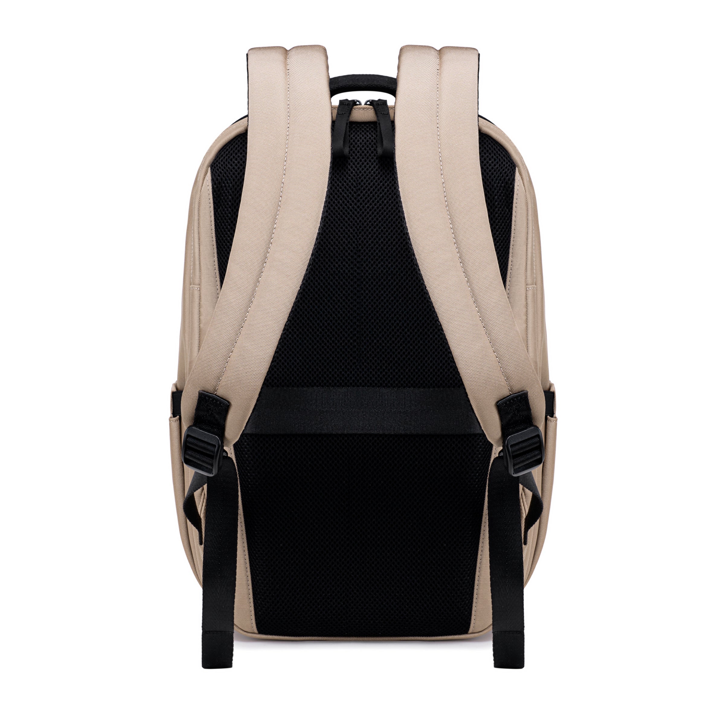 Lux & Nyx Purpose Backpack - 16" Laptop Backpack With Trolley Strap - Light Beige - Backpack Back View