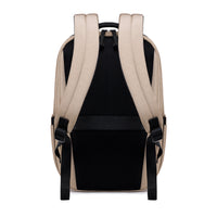 Lux & Nyx Purpose Backpack - 16" Laptop Backpack With Trolley Strap - Light Beige - Backpack Back View