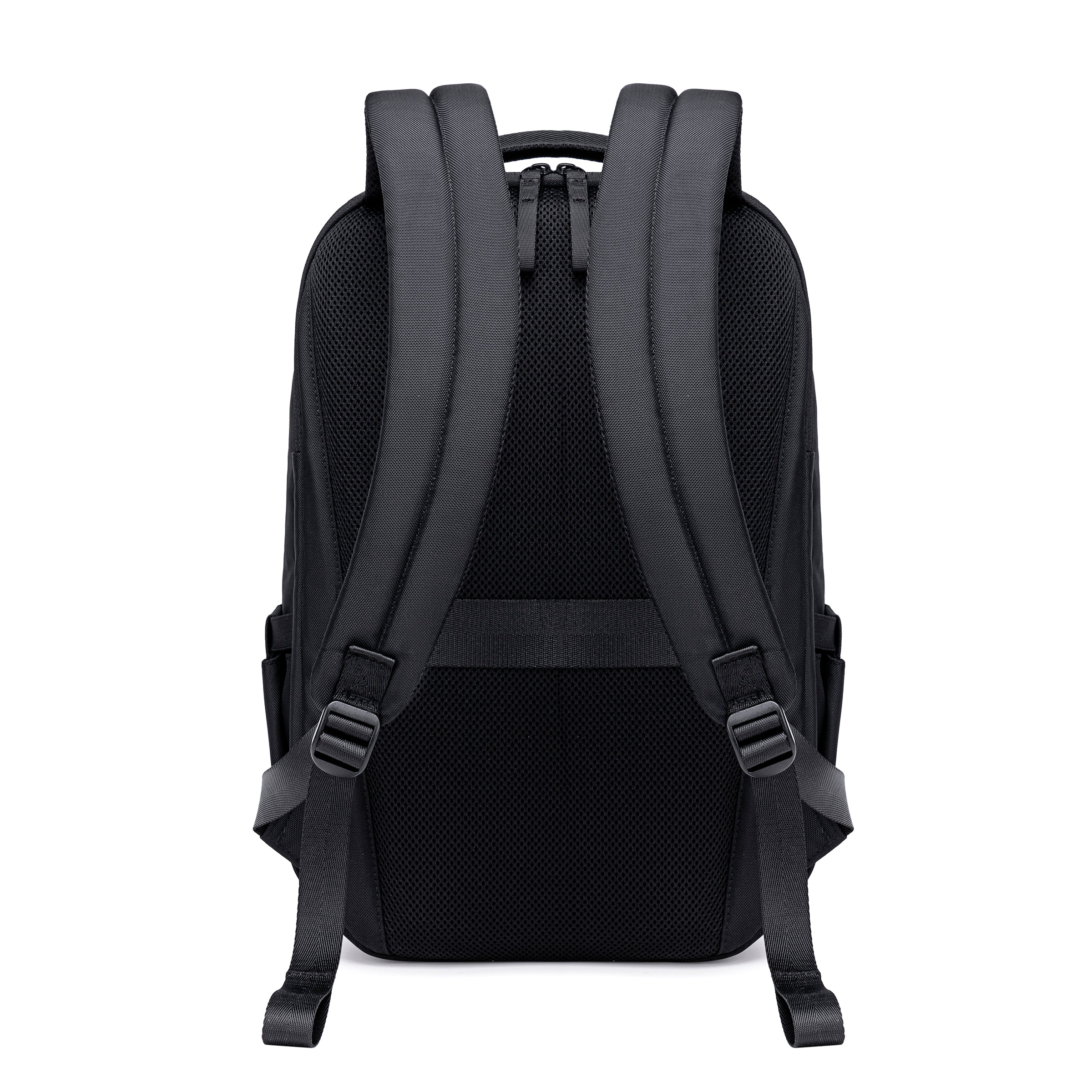 Lux & Nyx Purpose Backpack - 16" Laptop Backpack With Trolley Strap - Black - Backpack Back View