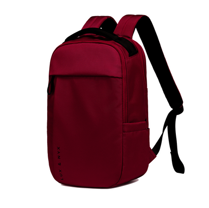 Lux & Nyx Purpose Backpack - 16" Laptop Backpack With Trolley Strap - Crimson Red - Backpack Quarter View