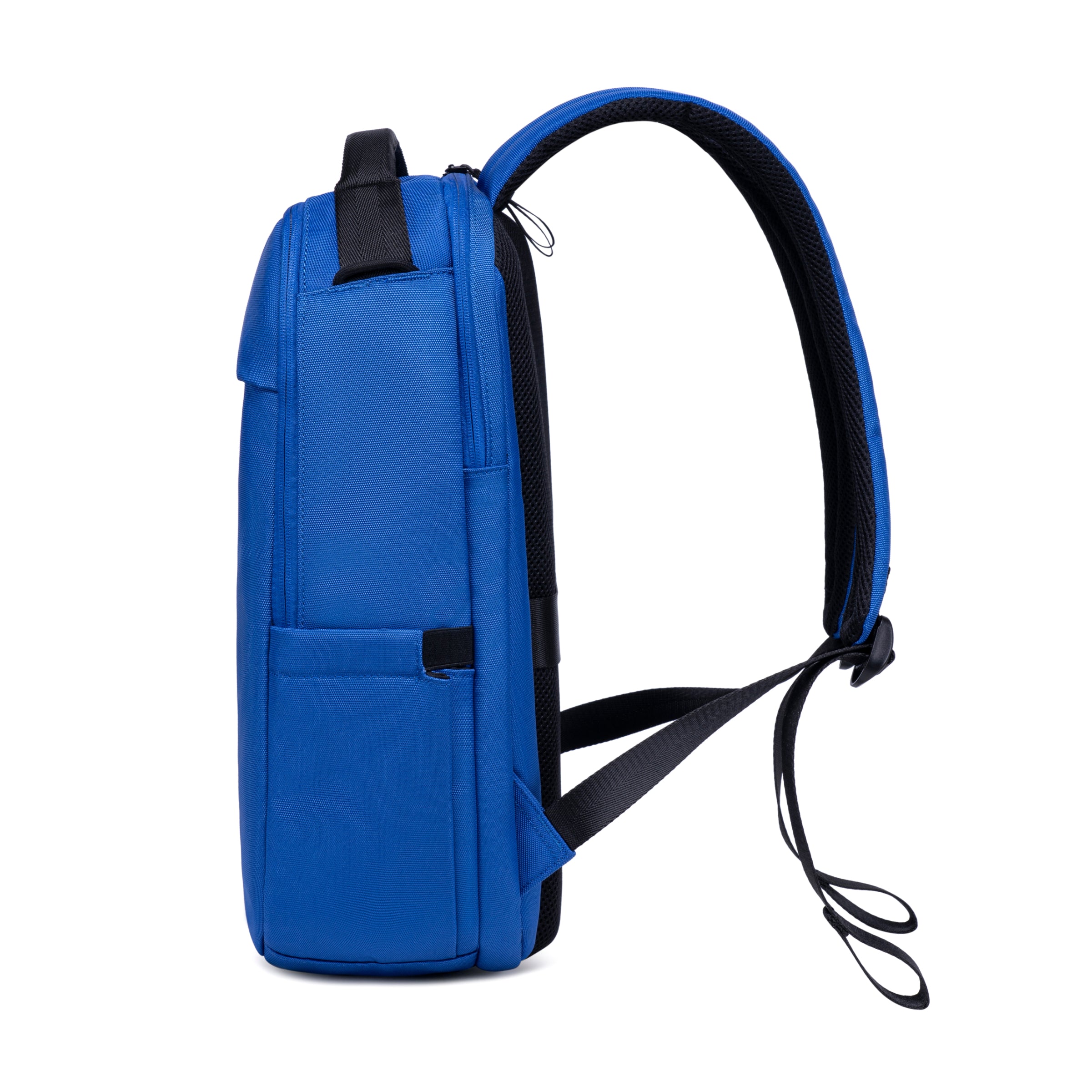 Lux & Nyx Purpose Backpack - 16" Laptop Backpack With Trolley Strap - Electric Blue - Backpack Side View